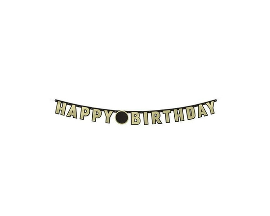 Happy Birthday Jumbo Jointed Banner with Number Stickers