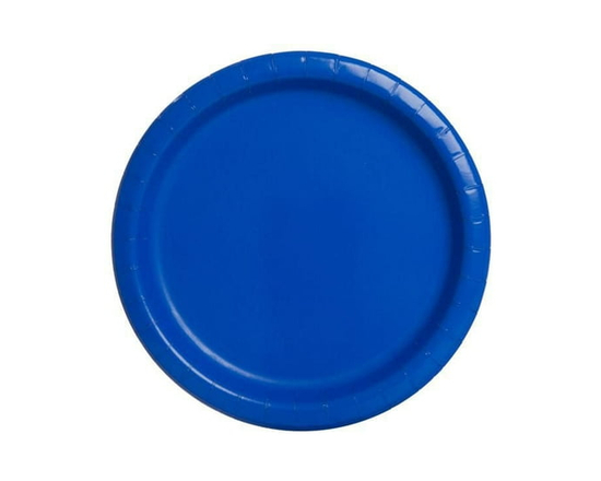 Electric Blue Round 9" Dinner Plates, 20ct - 9"