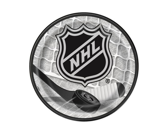 Unique Industries' NHL Round 7" Paper Plates, 8ct - 7"
