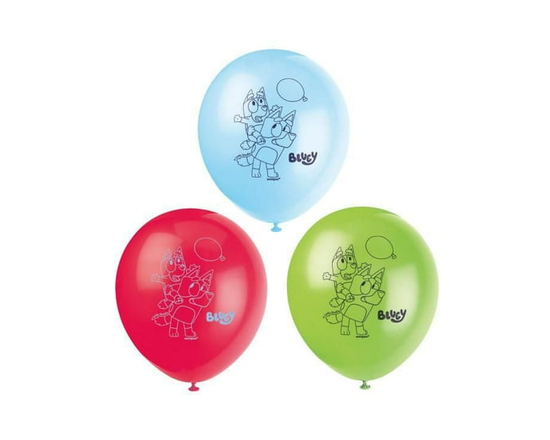 8 ballons en latex 12 po Bluey