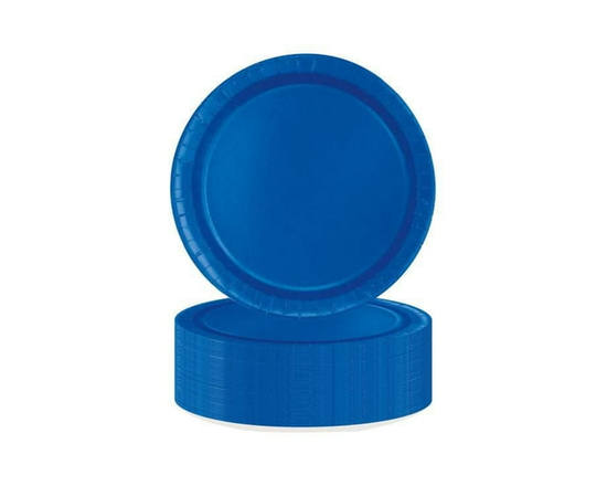 Unique Industries Electric Blue Round 7" Dessert Plates, 70ct
