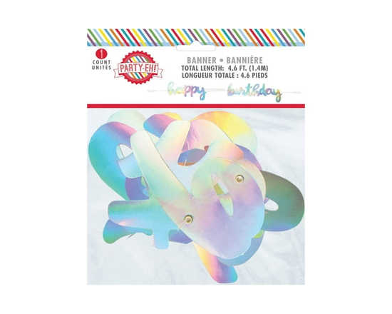 Iridescent Birthday Banner