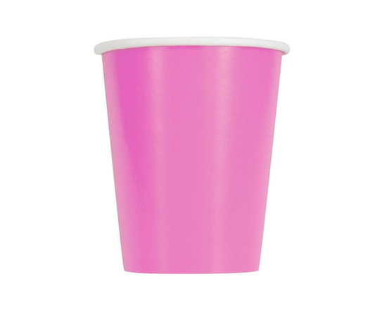 Hot Pink Paper 12oz. Cups, 8ct