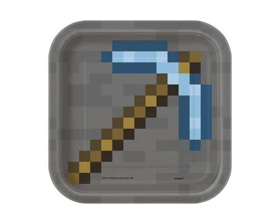 Minecraft Square 7" Dessert Plates, 8ct - 7"