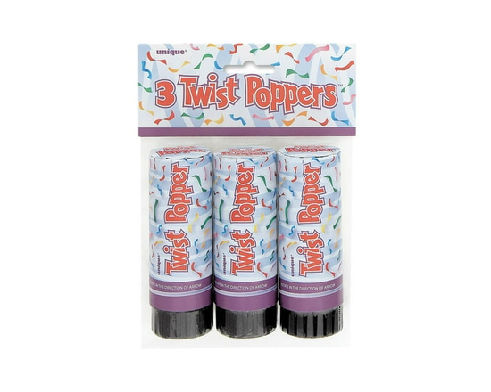 Éjecteurs de confettis, 4 po, 3 unités