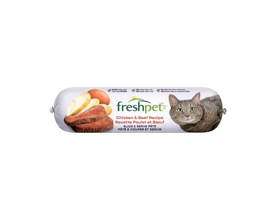 Freshpet Fresh Cat Food, Slice & Serve Pate Roll, Chicken & Beef Recipe, 454 g. - Not Applicable;1 lb;Not Applicable