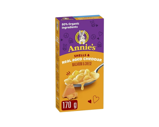 Annie's Shells & Real Aged Cheddar Macaroni & Cheese, kids meals, 170 g - 170 g