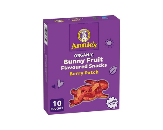 Annie's Collations Biologiques Bunny Fruit Aromatisées Baies des Champs, Collations pour Enfants, 198 g - 198 g