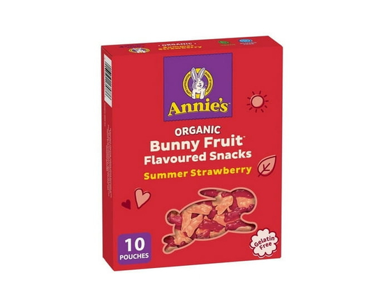 Annie's Collations Biologiques Aromatisées Bunny Fruit Fraises d'Été, 198 g - 198 g