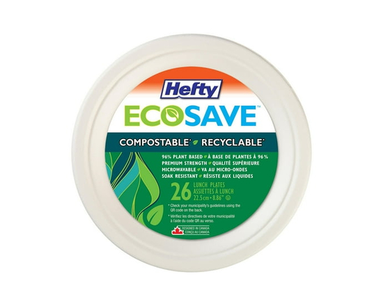 Hefty ECOSAVE 8.86 Pouces Assiettes à Lunch, 26 Assiettes