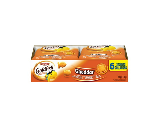 Goldfish® Cheddar Crackers Snack Packs, 28g Snack Packs, pack of 6 - 6 x 28g