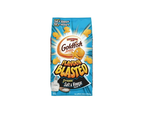 Goldfish® Flavour Blasted Screamin' Salt & Vinegar Crackers, 180g Bag - 180g