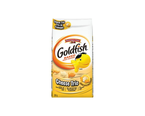 Goldfish Cheese Trio Crackers, 200g bag - 200g