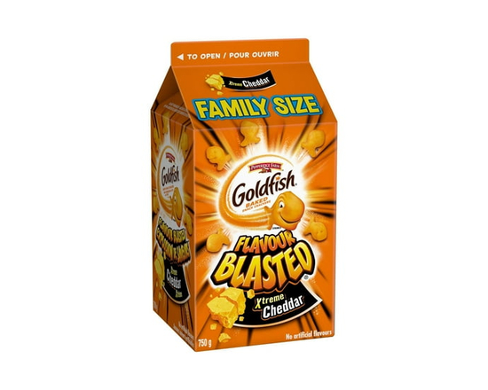 Goldfish Flavour Blasted Xtreme Cheddar Family Pack, Crackers, 750g Carton - 750g