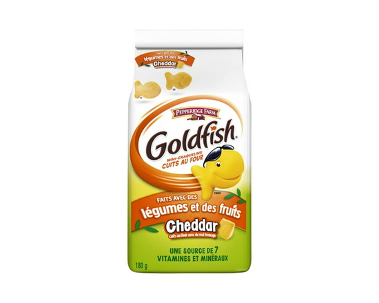 Goldfish® Cheddar made with Veggies and Fruits Crackers (180g Bag) - 180g