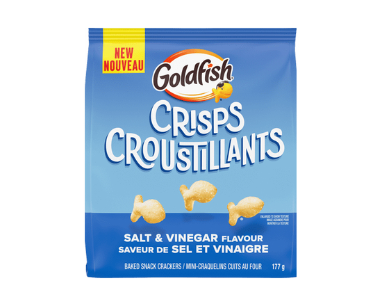 Goldfish® CRISPS Salt & Vinegar Cheese Baked Chip Crackers 177g Bag - 177 g