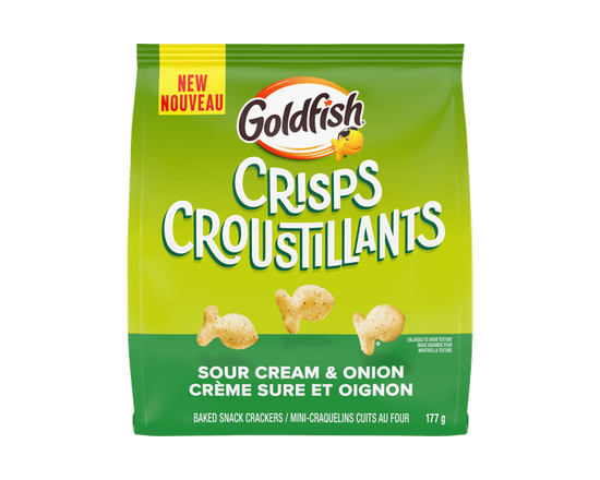 Goldfish® CRISPS Sour Cream & Onion Cheese Baked Chip Crackers 177 g Bag - 177 g