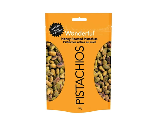 Wonderful Pistaches Sans Coquilles Pistaches rôties au miel, Sachet de 155 g - 155 g