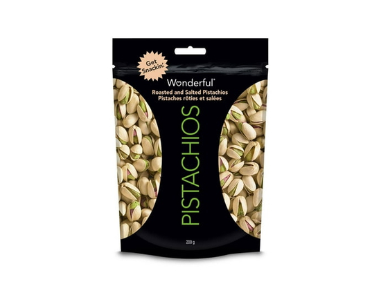 Wonderful Pistachios In-Shell Roasted & Salted Nuts, 200g Resealable Bag - 200 g