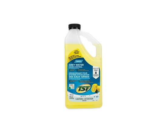 Camco TST RV Grey Water Odor Control – Fresh Lemon Scent, 32-Ounce Bottle (40250) - 32-Oz
