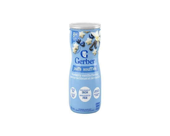GERBER Collations Soufflés Saveur De Bleuet Et De Vanille - 42 g
