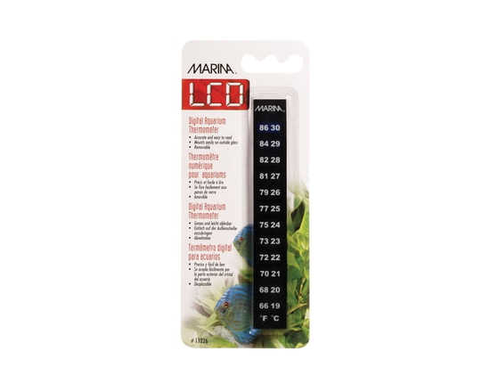 Marina LCD Aquarium Thermometer - 19 to 30° C (66 to 88° F)