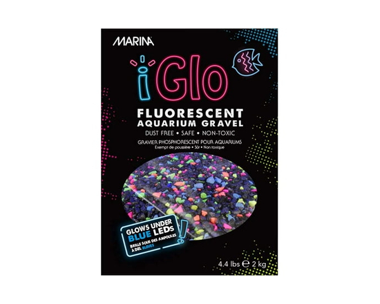 Marina iGlo Fluorescent Aquarium Gravel - Galaxy - 2 kg (4 lbs) - 2 kg (4 lbs)