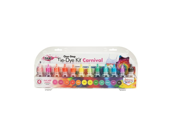 Kit Tie-Dye One-Step 12 couleurs Carnival Tulip, Activité amusante, Cadeau d’anniversaire, Mode créative, Teinture permanente et éclatante pour vêteme