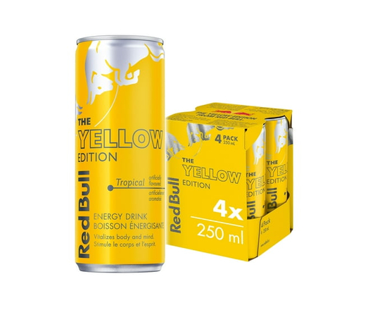 Red Bull Energy Drink, Tropical, 250ml (4 pack) - 250 mL