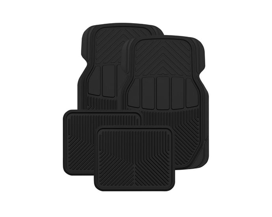 AUTO DRIVE 4-piece Heavy Duty Car Floor Mats Black