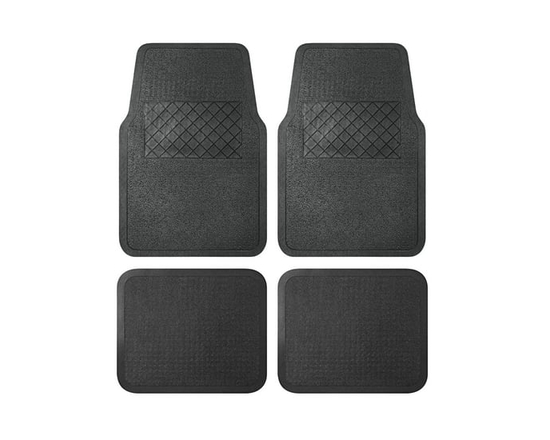 AUTO DRIVE Value 4 Piece All Season Car Floor Mats Floor liners