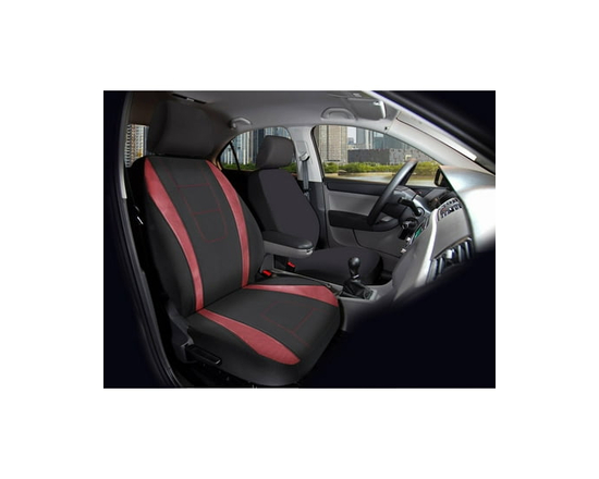 Auto Drive 1-Piece Red Carbon Front Seat Cover - Universal