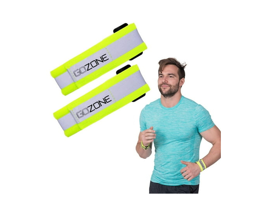 Bandes réfléchissantes – Vert citron/gris