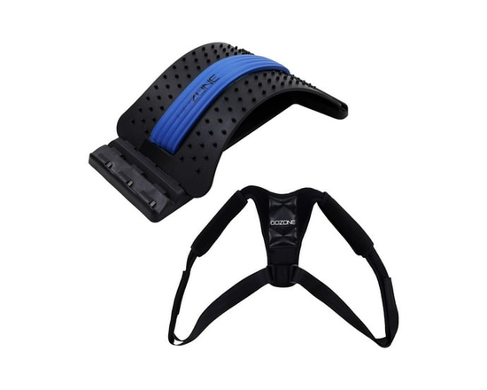 GoZone Kit d'étirement et de Récupération, étireur de dos et Correcteur de Posture pour Hommes et Femmes, Soutien du dos et Soulagement de la Douleur,
