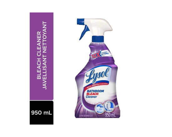 Lysol Bathroom Bleach Cleaner Spray, Kills Mold and Mildew, Kills 99.9% of Bacteria, 950 mL - 950 mL
