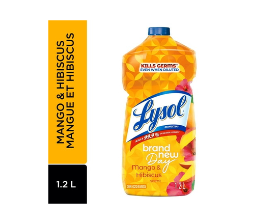Lysol® Multi Surface Cleaner Pourable - Brand New Day™ Mango & Hibiscus, 1.2 L - 1.2 L