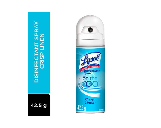 LYSOL® DISINFECTANT SPRAY - All in One To Go - Crisp Linen 42G - 42