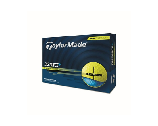 TaylorMade Distance+ Yellow Golf Balls - One Dozen
