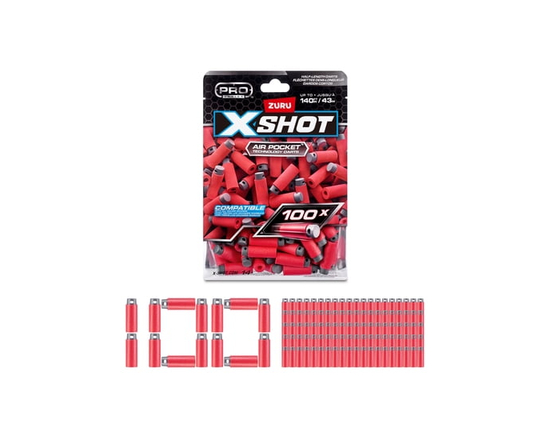 Confezione di ricarica con 100 dardi a mezza lunghezza XSHOT Pro Series di ZURU