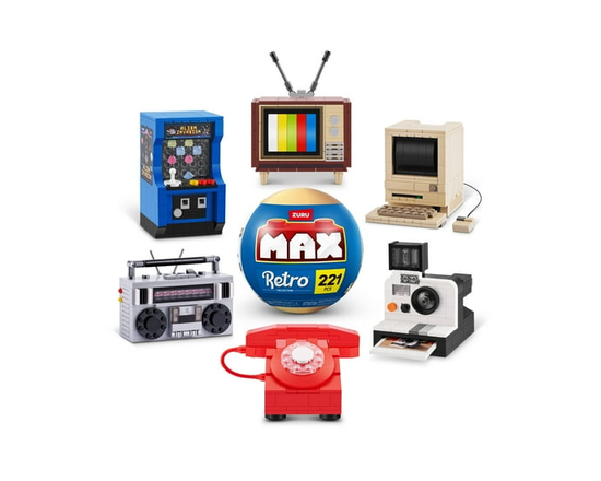 MAX Build More Premium Retro Building Bricks (Assorted) Novelty Unboxing Toy Collectible Mini's by ZURU