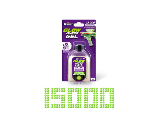 XSHOT Hyper Gel Glow Pellet Refill Pack (15,000 Hyper Gel Pellets) by ZURU
