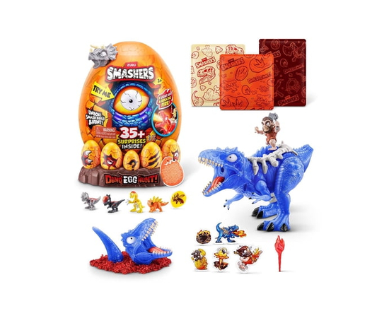 Smashers Dino Egg Hunt by ZURU, Light-Up Fire Breathing Dinosaur Themed Treasure Hunt Toy, Collectable Toy for Boys and Kids