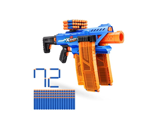 Clip Mania motorisé XSHOT Insanity (72 fléchettes) de Zuru