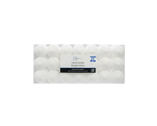 Mainstays Unscented Votive Candles - 1.5" Dia x 1.6" H. each