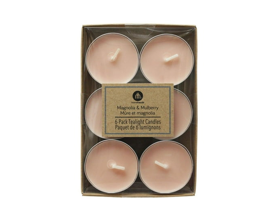 Hometrends Paquet de 6 lumignons parfumée Mûre et magnolia - Autre