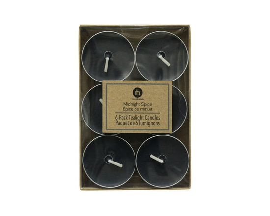 Hometrends Midnight Spice Scented 6-Pack Tealight Candles - Other