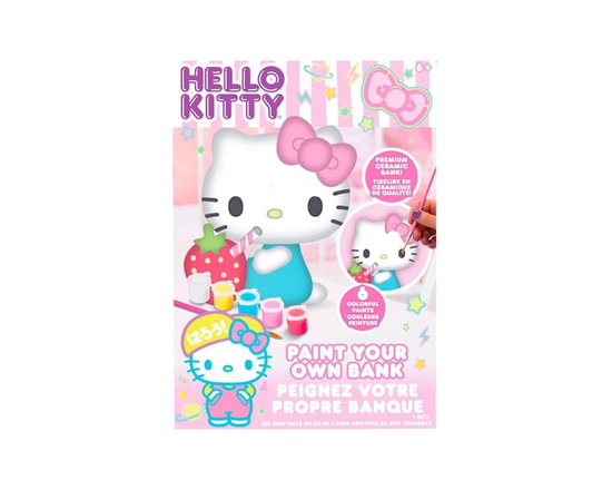 Peins ta propre tirelire Hello Kitty - 5,05 Po x 3,51 Po x 5,6 Po