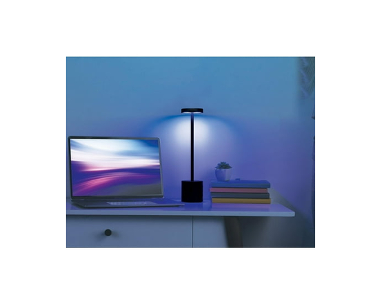 Merkury Innovations 10.5" Metal Muticolor LED Touch Lamp Black, 1-pack - 10.5inH