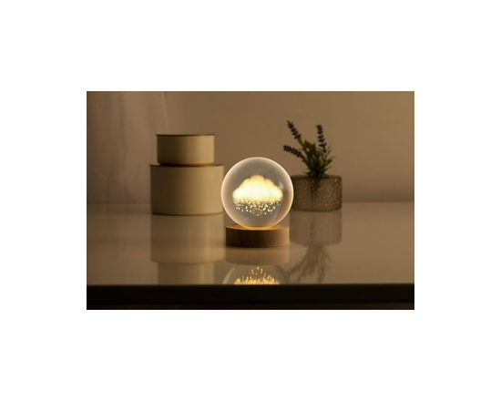 Merkury Innovations – Lampe sphère en cristal 3D « Nuage flottant », diamètre 3,15 pouces (8 cm) – Lot de 1