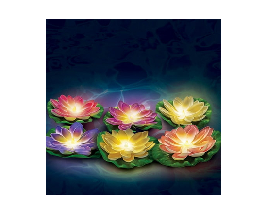 Merkury Innovations H2GLO Floating Light Up Lily Pads